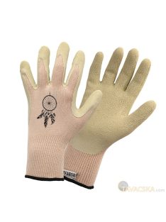 Latex, bambuszrost kesztyű, álomfogó mintával, méret 7