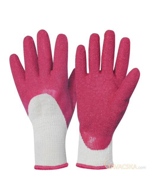 Polyamid/kötött bélésű latex bevonatú kesztyű méret 8
