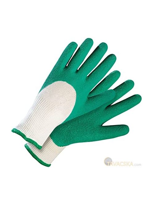 Poliamid, kötött gyapjú bélésű latex bevonatos kesztyű méret 10