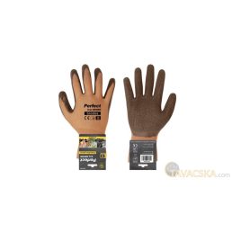 Kesztyű  PERFECT GRIP BROWN latex 9 méret