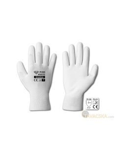 Kesztyű PURE WHITE polyuretan 8 méret