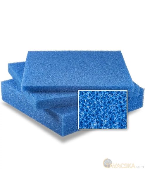 Szűrőszivacs TM45 "sűrű" 80mm kék 50cmx50cmx8cm